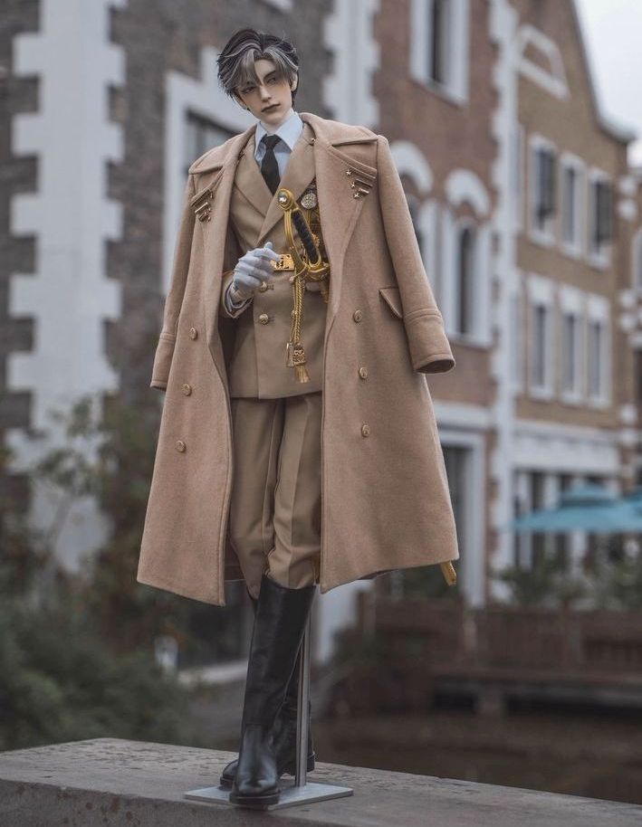 Honour Military Dress Beige & Gold: ID75 [Limited Time Offer] | PREORDER | OUTFIT