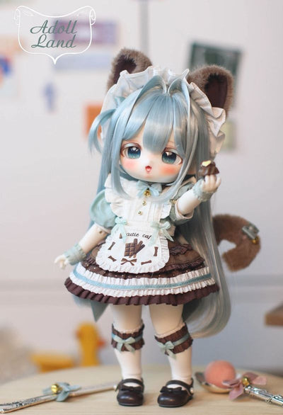Neko Café Set Mint Choco + Headband + Tail : 23cm (8-9inch) [Limited time discount] | PREORDER | OUTFIT