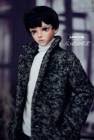 [Overfit Coat]BOY Herringbone Black: 75cm [Limited time 5% OFF]  | Preorder | OUTFIT