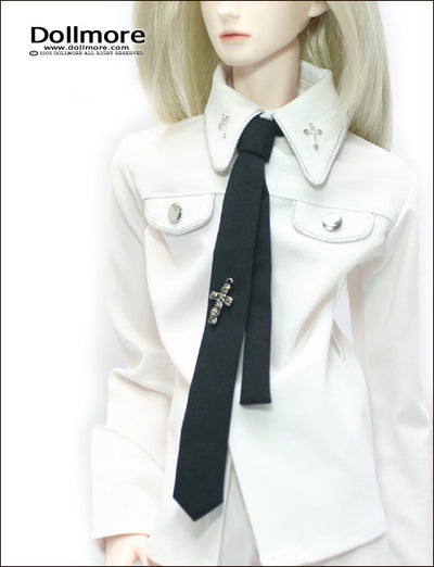 Model Doll Size - Cross Necktie (Black) | Item in Stock | ACCESSORIES