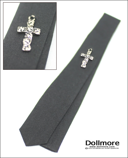 Model Doll Size - Cross Necktie (Black) | Item in Stock | ACCESSORIES