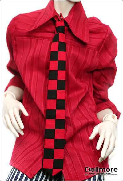 Model Doll Size - Pattern Necktie (Black & Red) | Item in Stock | ACCESSORIES