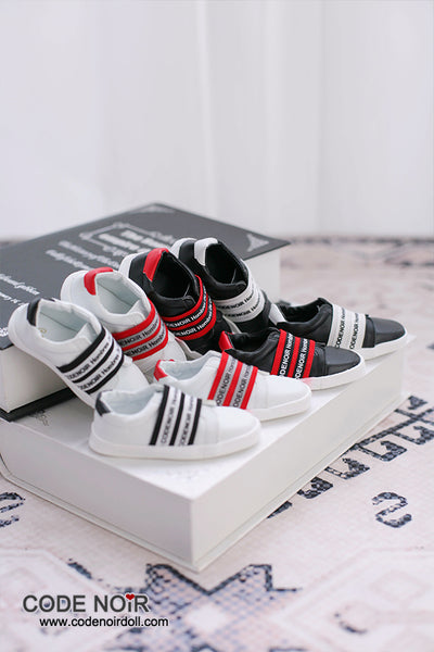 CBS000041 White Casual Shoes (Red Strap) [Limited Time]  | Preorder | SHOES