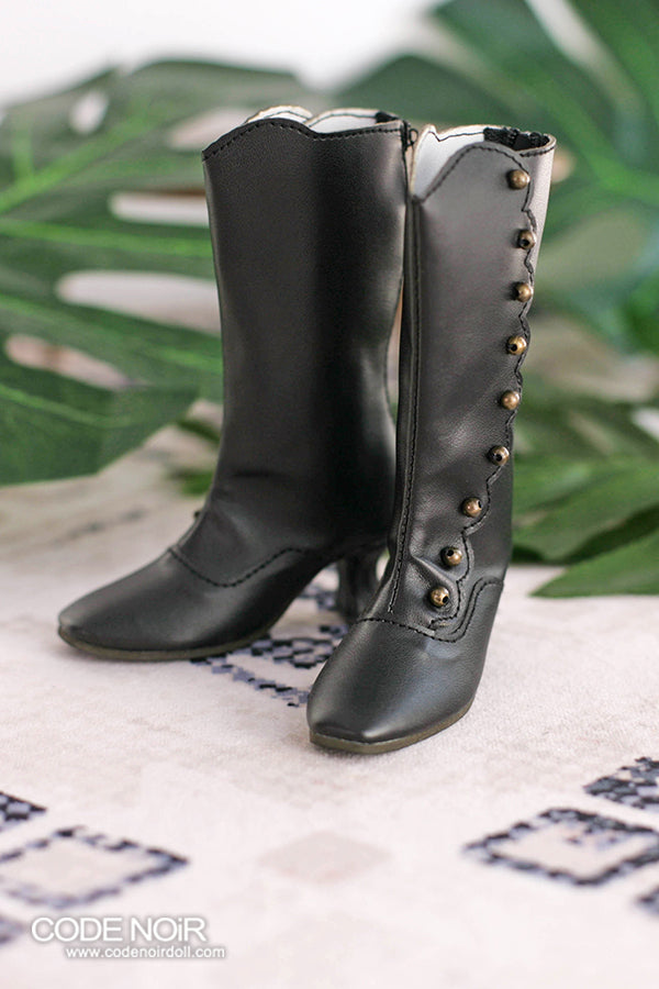 OLD CLS000154 Black Button Boots SD ver. [Limited Time] | Preorder | SHOES