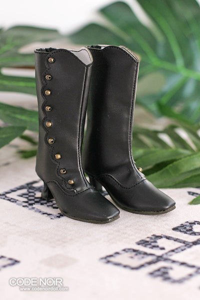 OLD CLS000154 Black Button Boots SD ver. [Limited Time] | Preorder | SHOES