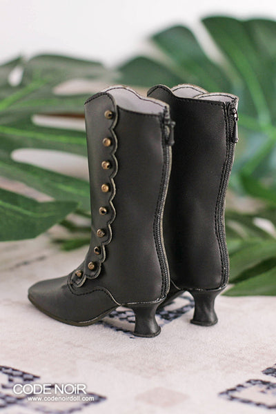 OLD CLS000154 Black Button Boots SD ver. [Limited Time] | Preorder | SHOES