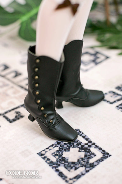 OLD CLS000154 Black Button Boots SD ver. [Limited Time] | Preorder | SHOES