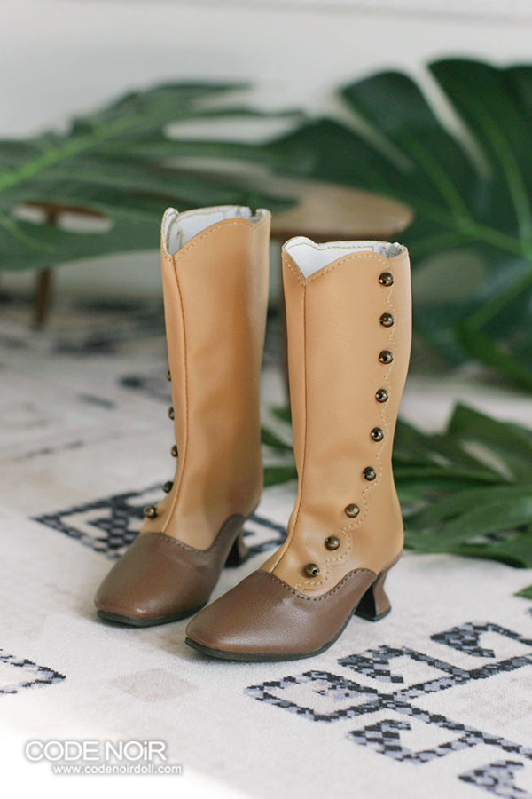 OLD CLS000157 Camel x Brown Button Boots SD ver. [Limited Time] | Preorder | SHOES