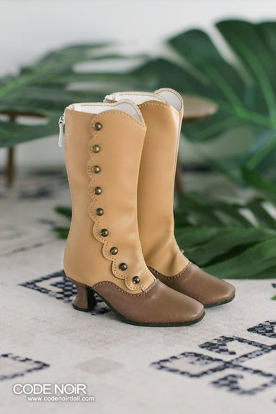 OLD CLS000157 Camel x Brown Button Boots SD ver. [Limited Time] | Preorder | SHOES