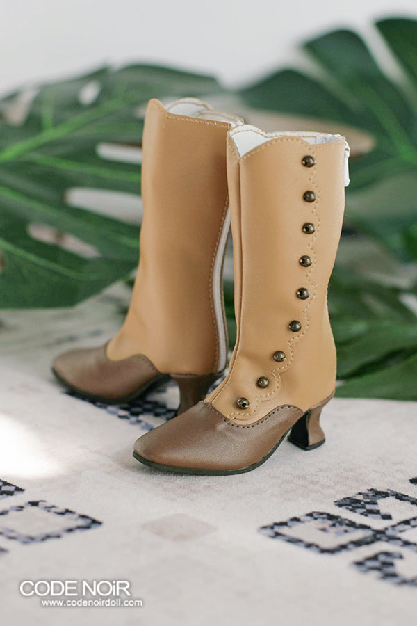 OLD CLS000157 Camel x Brown Button Boots SD ver. [Limited Time] | Preorder | SHOES