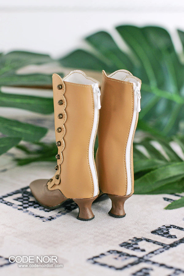 OLD CLS000157 Camel x Brown Button Boots SD ver. [Limited Time] | Preorder | SHOES