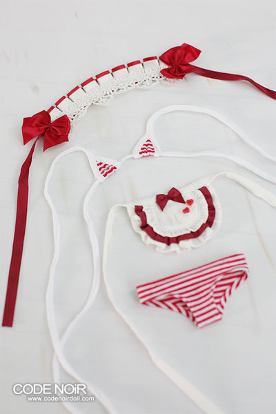 COB000054 Red Maid Style Bikini [Limited Time] | Preorder | OUTFIT