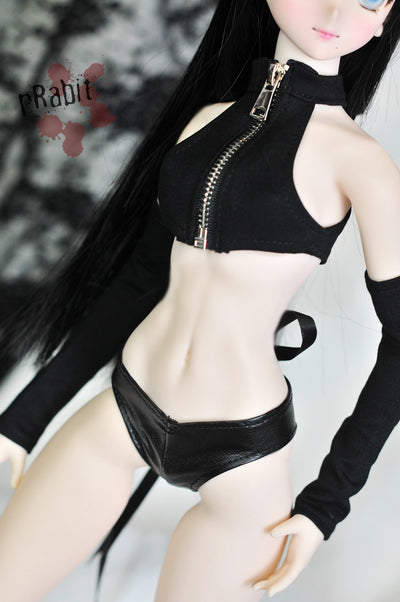 [Beloved Killer - Agent Z] (Black top + Smooth Leather Pants) [Limited quantity] | PREORDER | OUTFIT