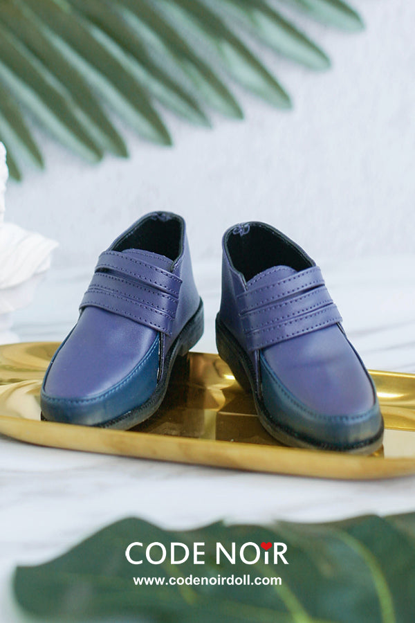 CBS000029 Indigo Two Tone Strap Loafers [Limited Time] | Preorder | SHOES