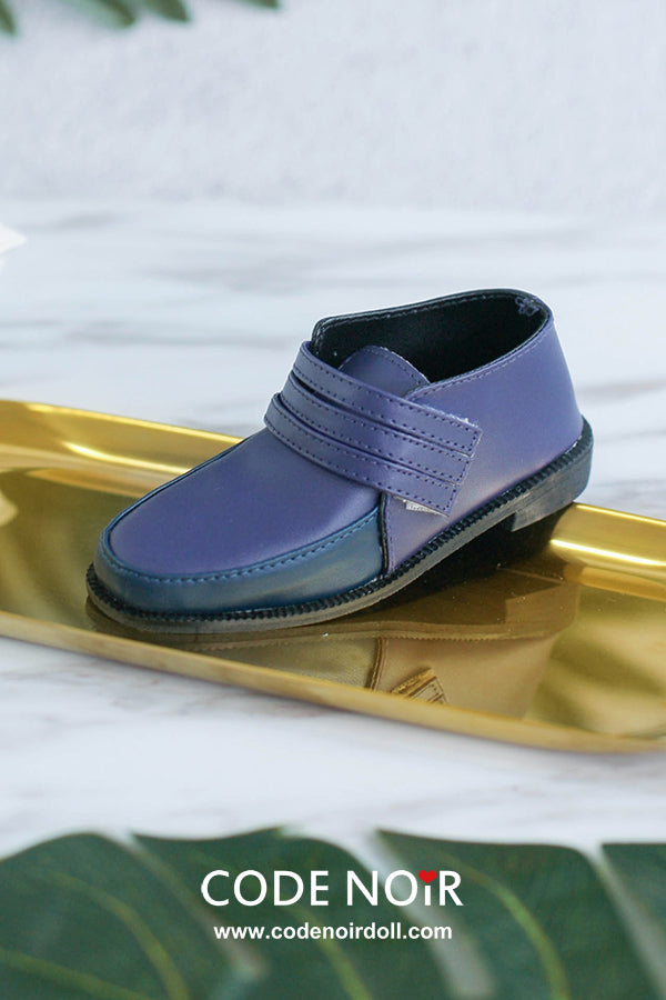 CBS000029 Indigo Two Tone Strap Loafers [Limited Time] | Preorder | SHOES