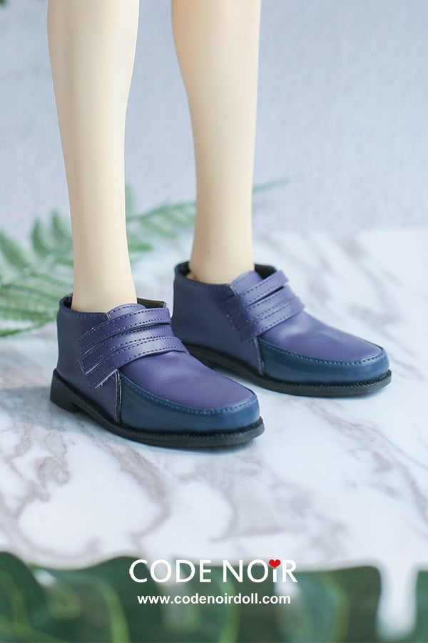 CBS000029 Indigo Two Tone Strap Loafers [Limited Time] | Preorder | SHOES