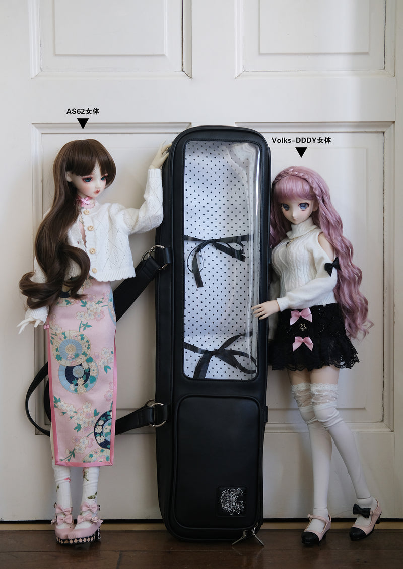 Clear Window Doll Bag + Black Ribbon Accessory [Black: 60cm] | Item in Stock | TOOL