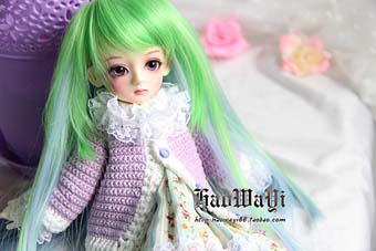 green and blue long hair 1/6 | Item in Stock | WIG