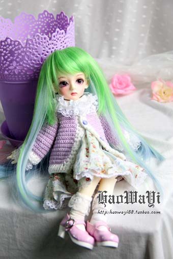 green and blue long hair 1/6 | Item in Stock | WIG