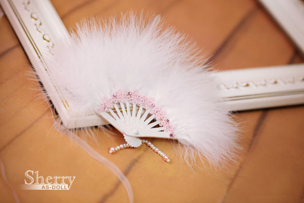 1/3 Palace white feather fan JE314095 [Limited time] | Item in Stock | ACCESSORIES