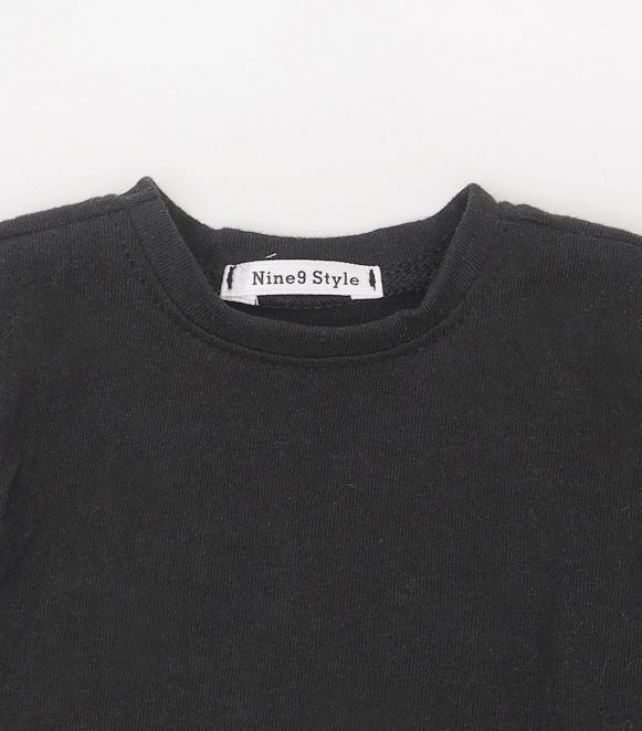 [MSD] Layered Short Sleeve Tee (Black) | Item in Stock | OUTFIT