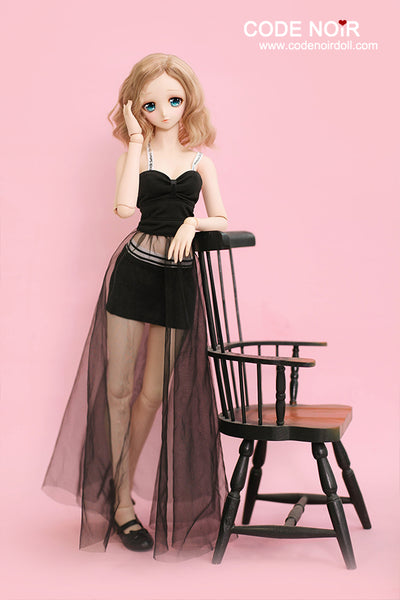 CSD000093 Black Stylish See-through Dress [Limited Time] | Preorder | OUTFIT