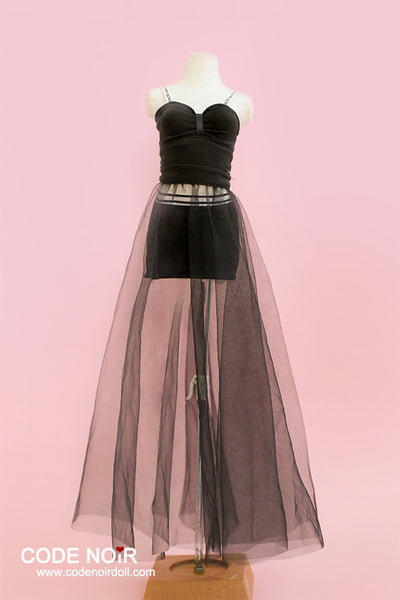 CSD000093 Black Stylish See-through Dress [Limited Time] | Preorder | OUTFIT