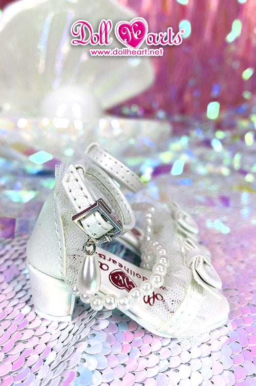 MS000653 White Pearl Sandals [MSD] [Limited Quantity] | Preorder | SHOES
