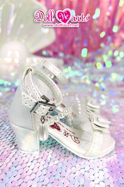 LS001453 White Pearl Sandals [SD13] [Limited Quantity] | Preorder | SHOES