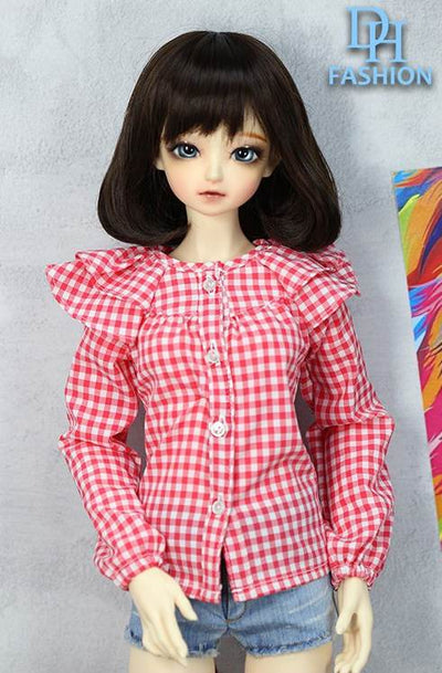 LA000357C Shirt with Red and White Plaid | Preorder | OUTFIT