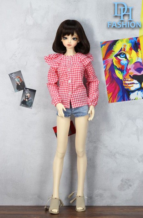 LA000357C Shirt with Red and White Plaid | Preorder | OUTFIT