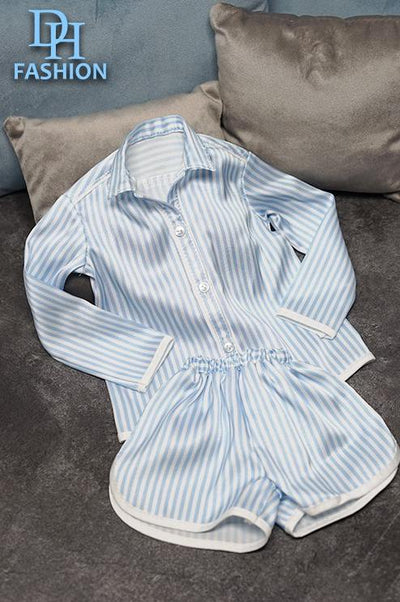 LA000367A Blue Striped Pyjamas | Preorder | OUTFIT