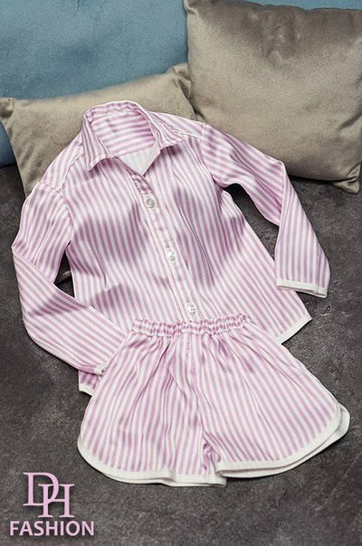 LA000367B Pink Striped Pyjamas | Preorder | OUTFIT