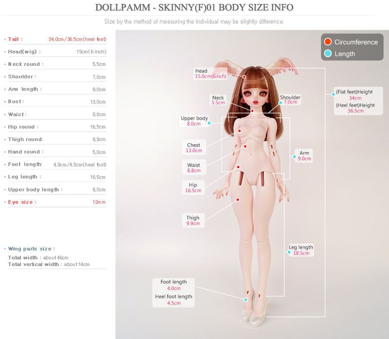 SKINNY(F)-Pegasus PLATINA | Item in Stock | DOLL