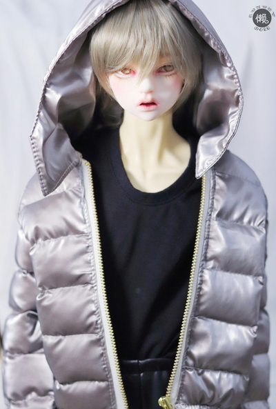 Handsome down jacket hat coat POPO 68 SD17 Champagne Gray | Item in Stock | OUTFIT