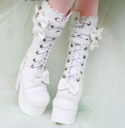 Ribbon boots white (40cm/MSD/MDD) | Item in Stock | SHOES