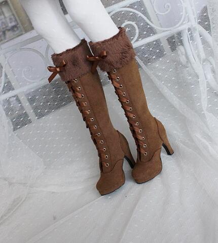 Fur long boots brown (60cm/DD) | Item in Stock | SHOES