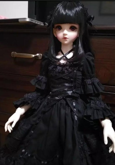 Gothic waffle dress (60cm size) BLACK | Item in Stock | OUTFIT