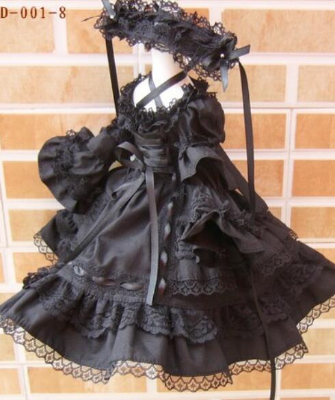 Gothic waffle dress (40cm size) BLACK | Item in Stock | OUTFIT