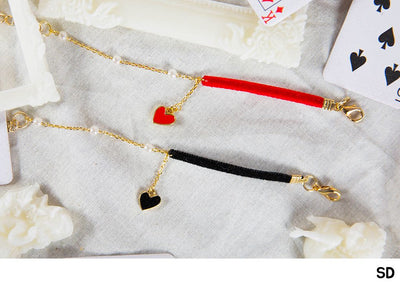 Heart Drop Necklace -SD13~16 (Black) [Limited time offer] | Preorder | ACCESSORY