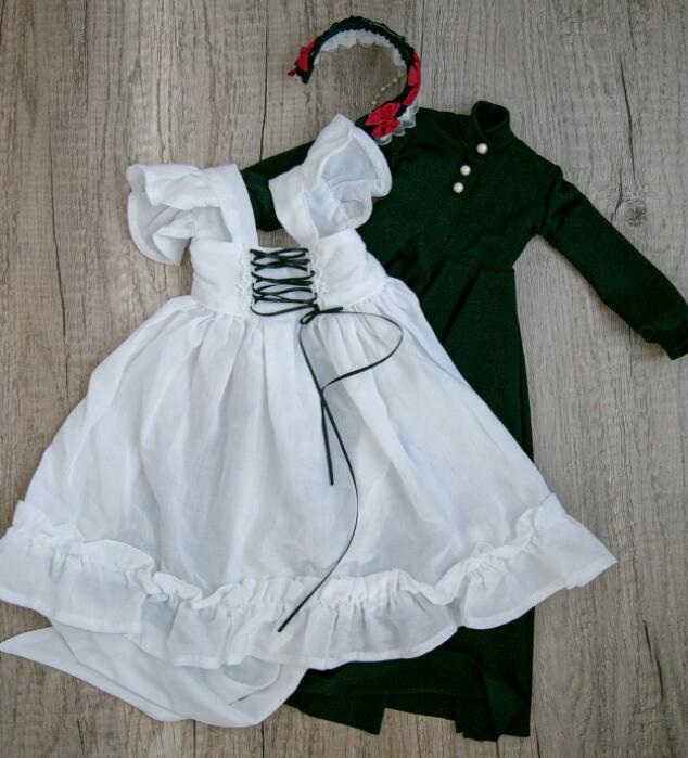 [British traditional maid outfit long skirt] Osaka store limited item Unisex 40cm size | Item in Stock | OUTFIT