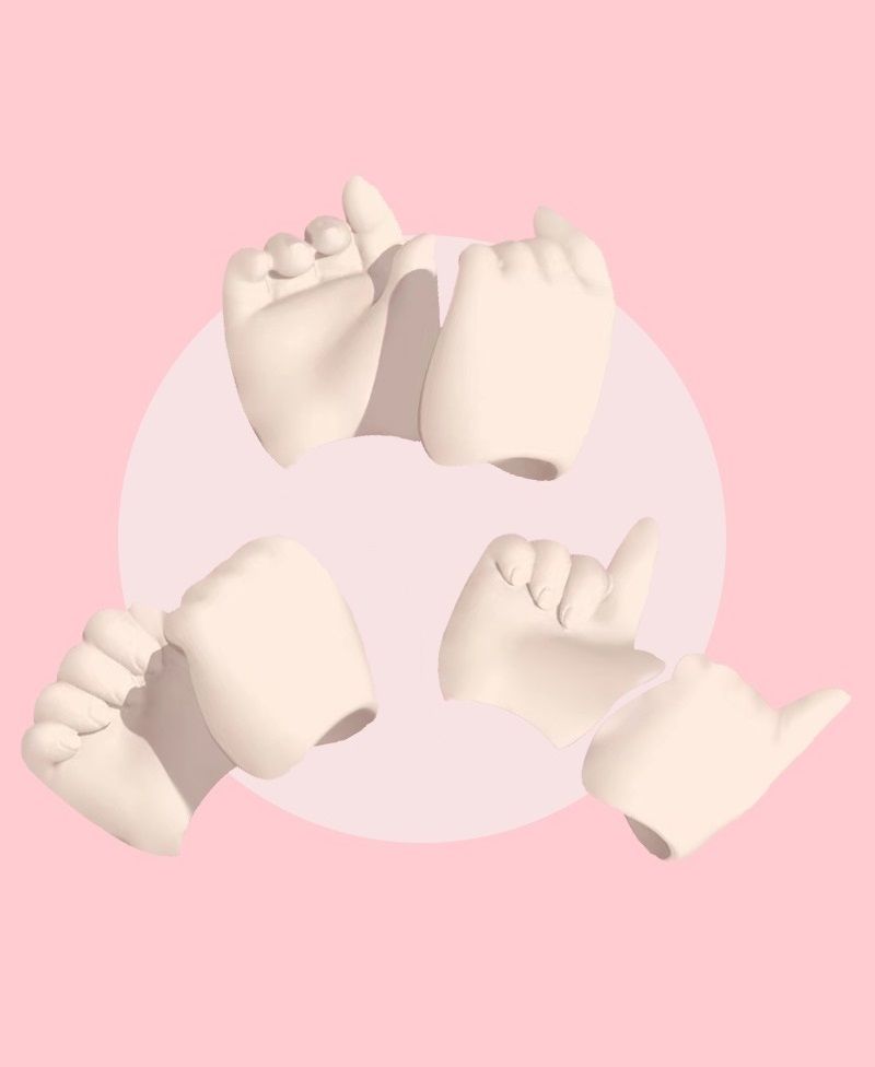 1/4 Hand Parts 3Pair Set (for meat) -Semi White Skin [Limited Quanity] | Preorder | PARTS