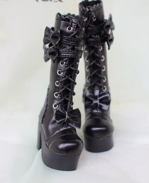 Ribbon boots black (40cm/MSD/MDD) | Item in Stock | SHOES