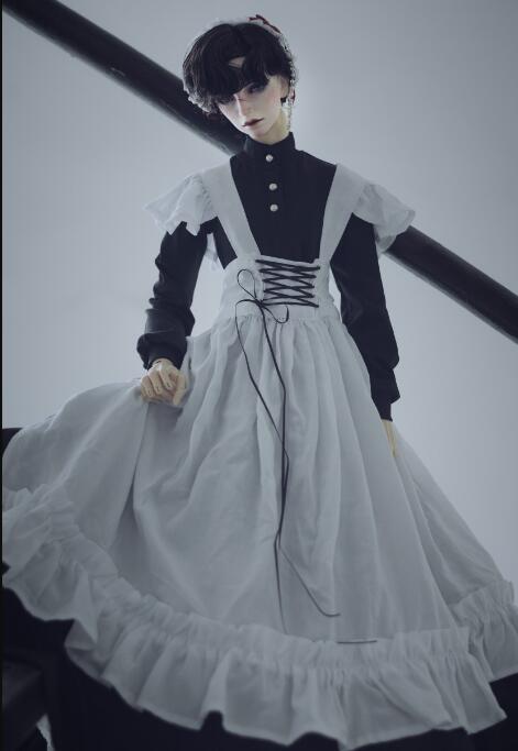 [British traditional maid outfit long skirt] Osaka store limited item Unisex 40cm size | Item in Stock | OUTFIT