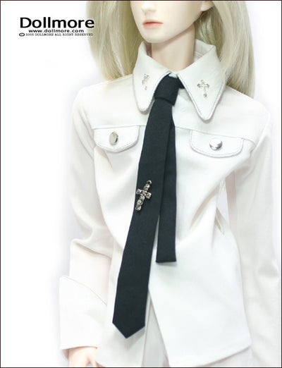 Model Doll Size - Cross Necktie (Black) | Item in Stock | ACCESSORY