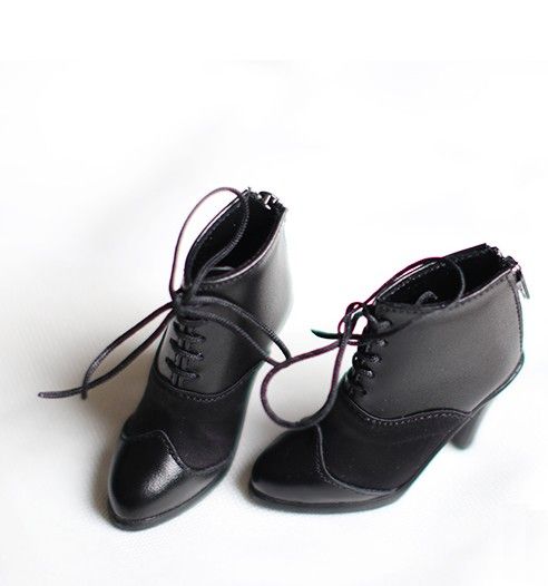 SHG-Laceup heel boots (Black) | Item in Stock | SHOES