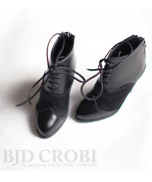 SHG-Laceup heel boots (Black) | Item in Stock | SHOES