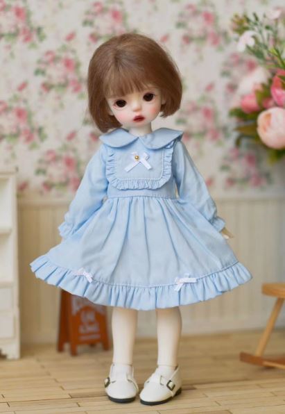 Lace Solid Color Cute Skirt Dress Light Blue | Item in Stock | OUTFIT