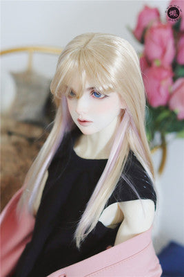 Mesh semi-long (blond pink: 8-9inch [22-24cm]) | Item In Stock | WIG