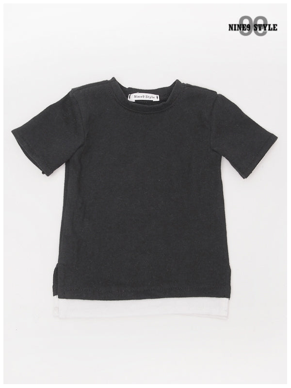 [MSD] Layered Short Sleeve Tee (Black) | Item in Stock | OUTFIT